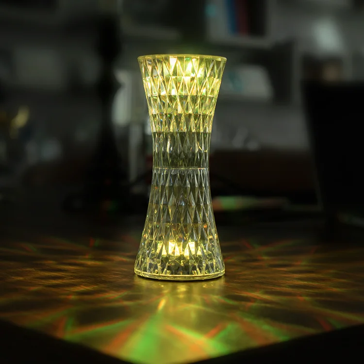 magic 16 color Touch Lunes table night lamp aesthetic led rgb crystal crystal rose lamp with batteries