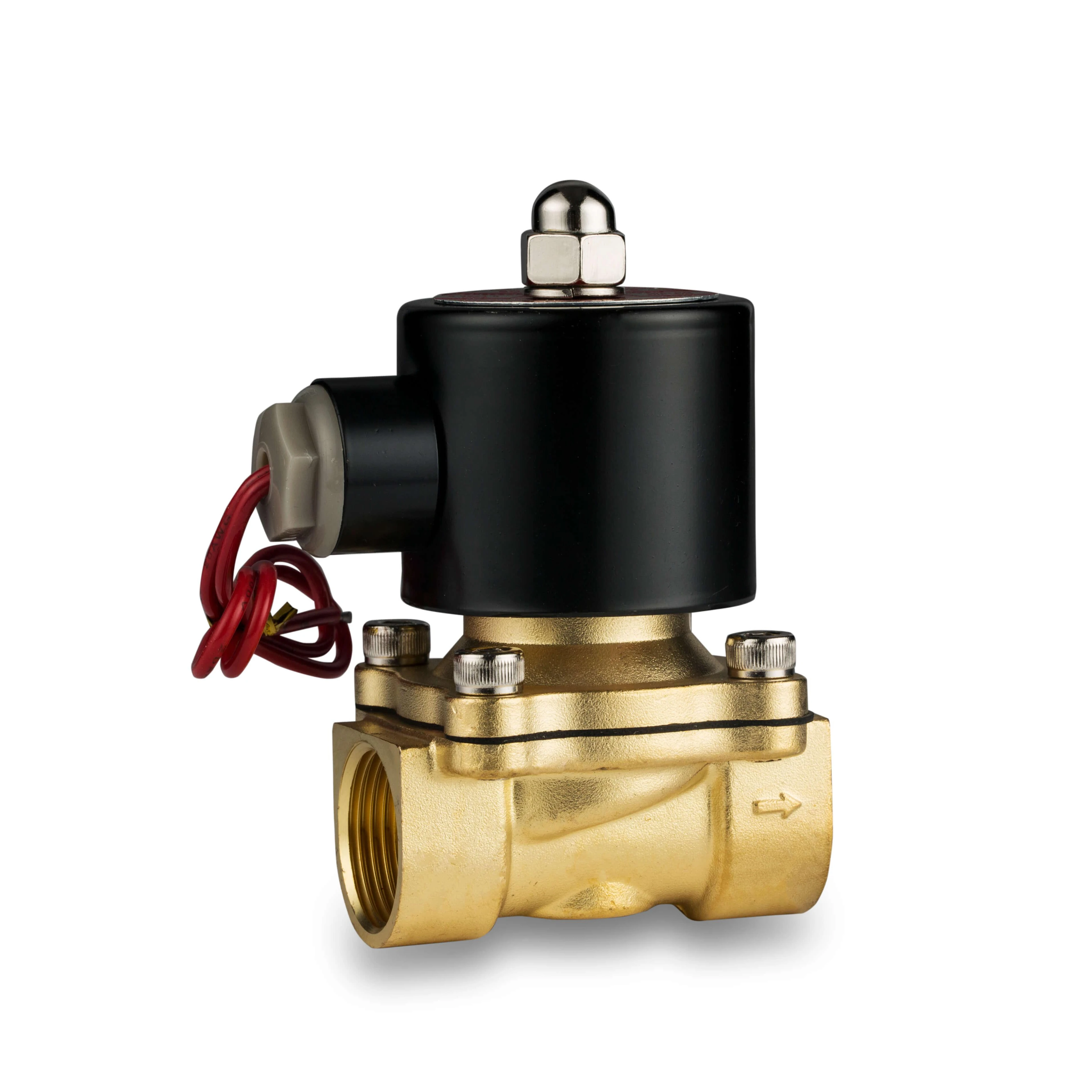 Kepler 2W DN25 1 inch Electric Valve Water Solenoid Valve Brass Material Normally Closed DC12V 24V AC110V 220V