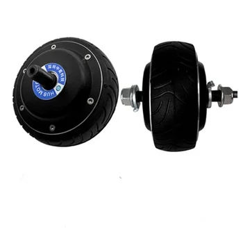 ZLTECH 4inch 24V 100W 2N.m 50kg load 450RPM high speed rubber tire BLDC driving electrical wheel hub motor with encoder for AGV