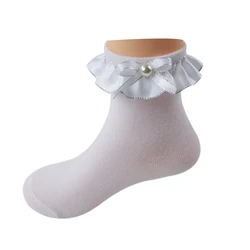 Factory Wholesale Girls Lace Cotton Socks Ornament Socks kids White Lace Socks