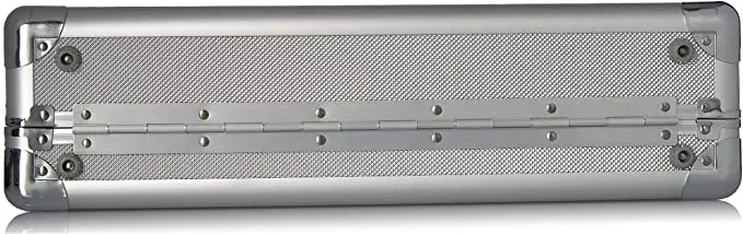 Silver 17.3-Inch Aluminum Laptop Attach Briefcase with Hard-Sided with Combination Locks