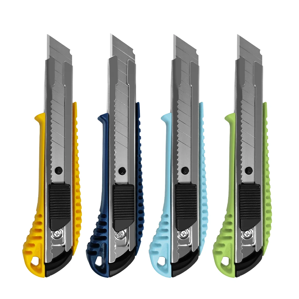 Custom Color Logo 18mm Multi-Functional Utility Knife with High Carbon Steel Blade Cutter Knife