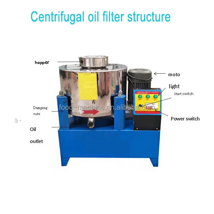 Stainless Steel Commercial Oil Separator Cooking Automatic Centrifugal Oil Filtering Machine