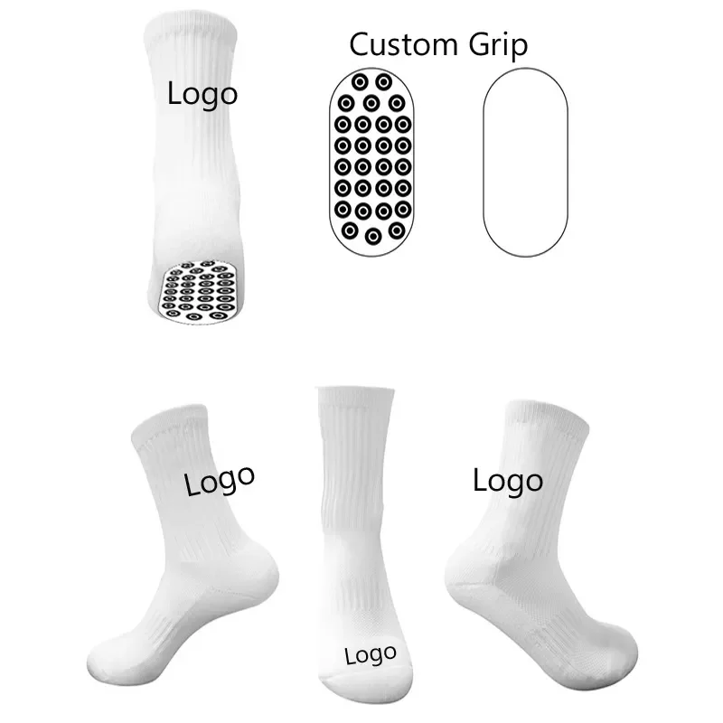 Custom Logo Anti Slip Crew High Thicken Towel Soccer Football Sport Socks