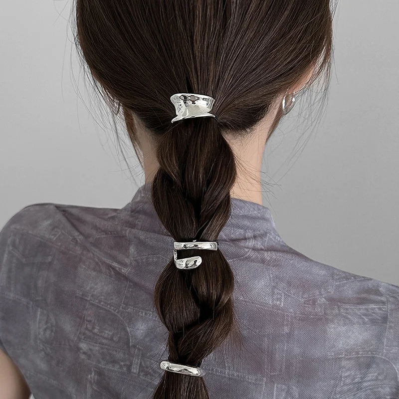 Luoyan Fashion Geometric Headwear Ponytail Hair Hook Clip Metal Hair Buckle Female Hair Clip