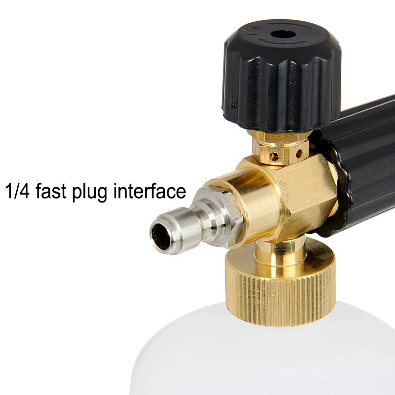 Lingzhen High Quality 1L  snow foam Detail Bottle Electric Commercial Foam Cannon for Pressure Washer Clear Car