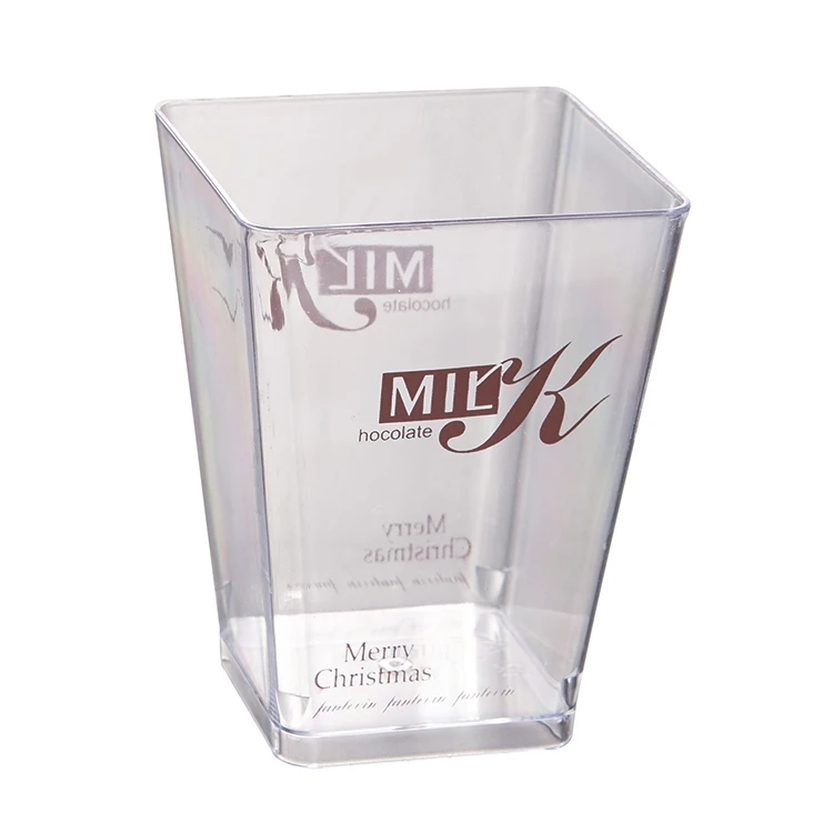 Hot Sale 5oz PS Clear Plastic Dessert Cup with Lid,Customizable Disposable Mousse Cake Plastic Cup Container