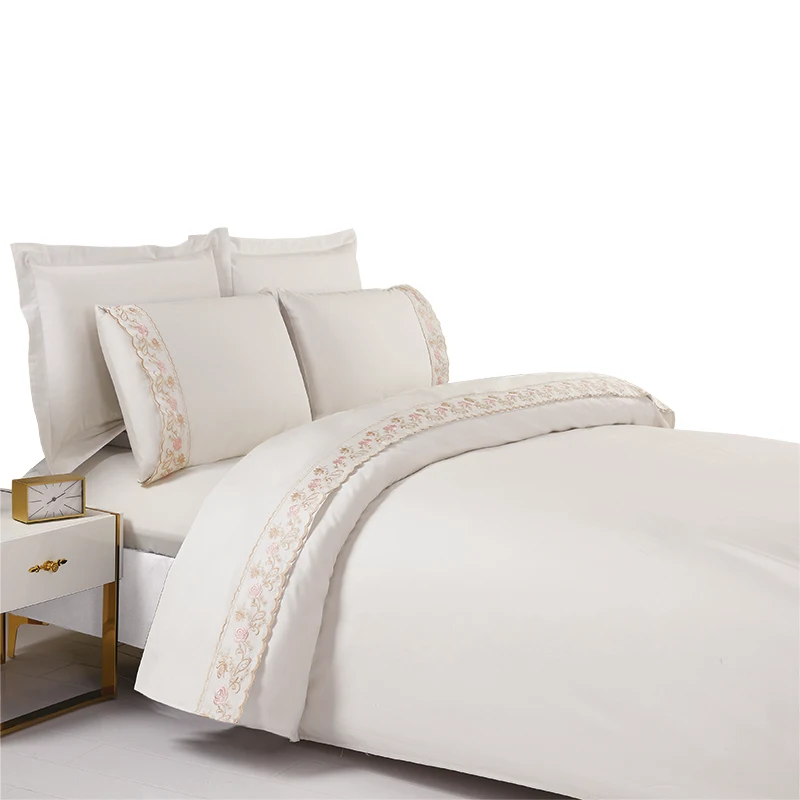Вышитый дизайн постельного белья Роскошный дизайнерский брендовый простыни производитель