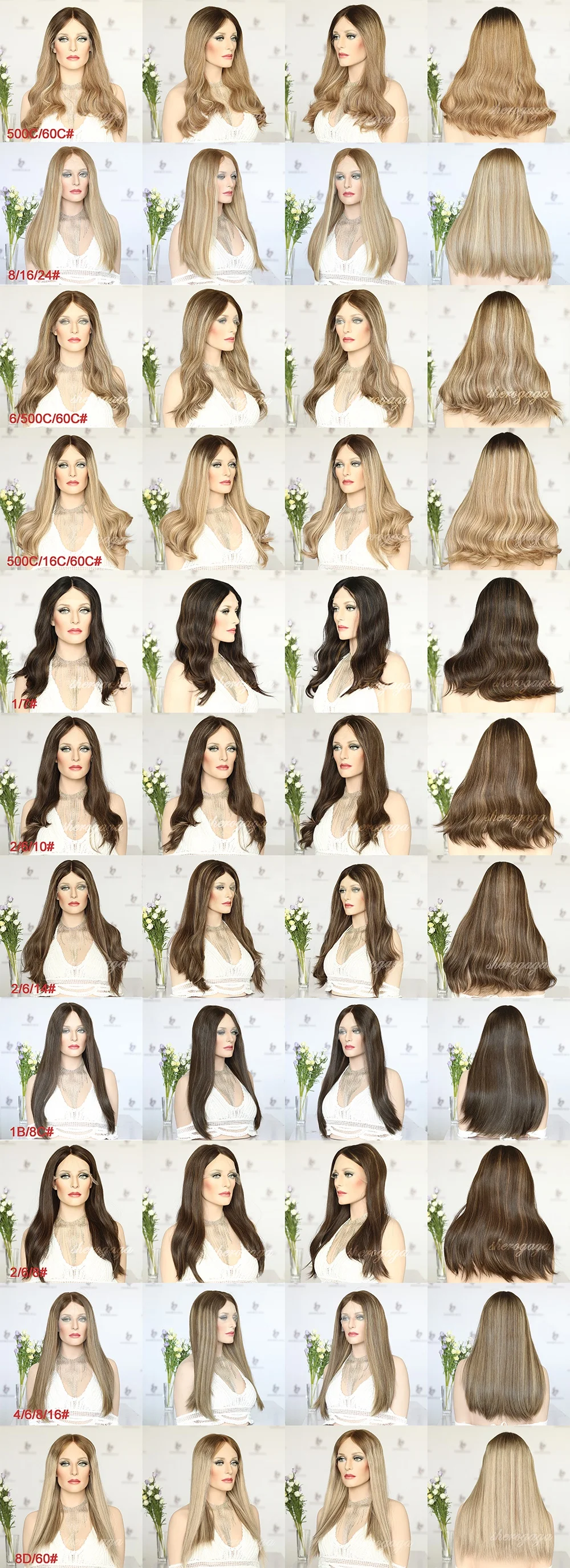 Factory Wholesale Top Quality Human Hair Lace Top Jewish Wig Medium Brown Balayage Jewish Kosher Wigs
