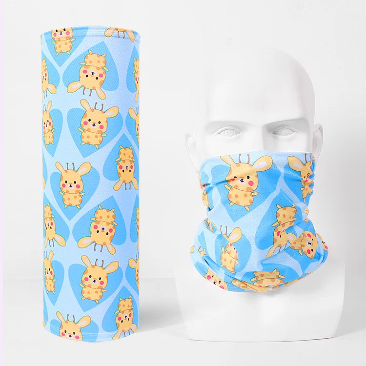 Custom Tube Headband Scarf Ice Silk Bib Turban Riding Neck Gaiter Sunscreen Multifunction Breathable Outdoor  Scarf cute kid