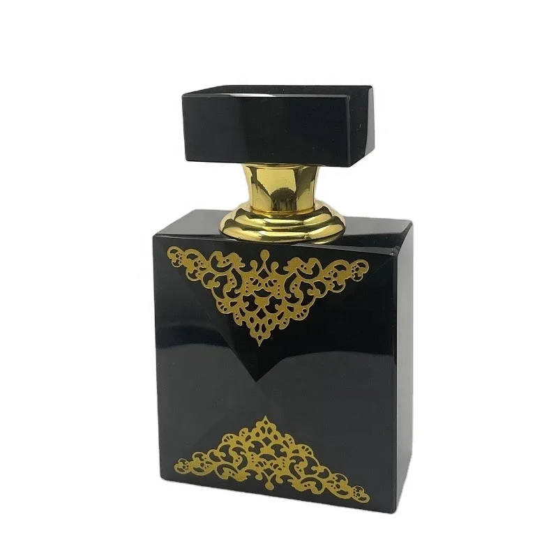 BM wholesale antique perfume oil bottles crystal K9 black with customize logo engraving