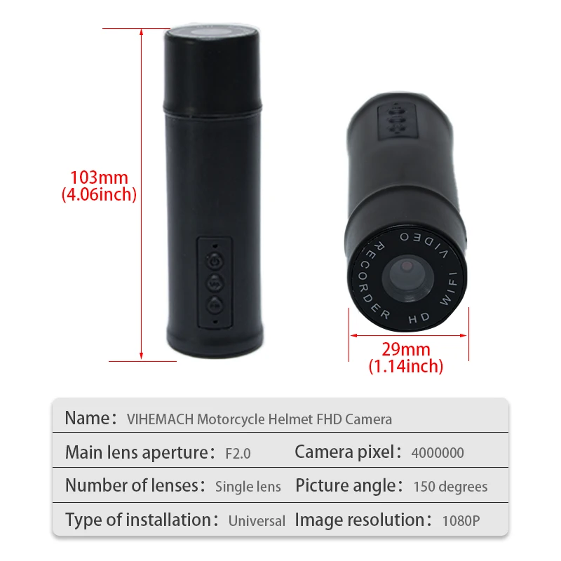 Waterproof Motorcycle Camera DVR Camcorder Full HD 1080P Wifi Bicycle Motorcycle Helmet Sport Dash Cam Camera Car Video Recorder