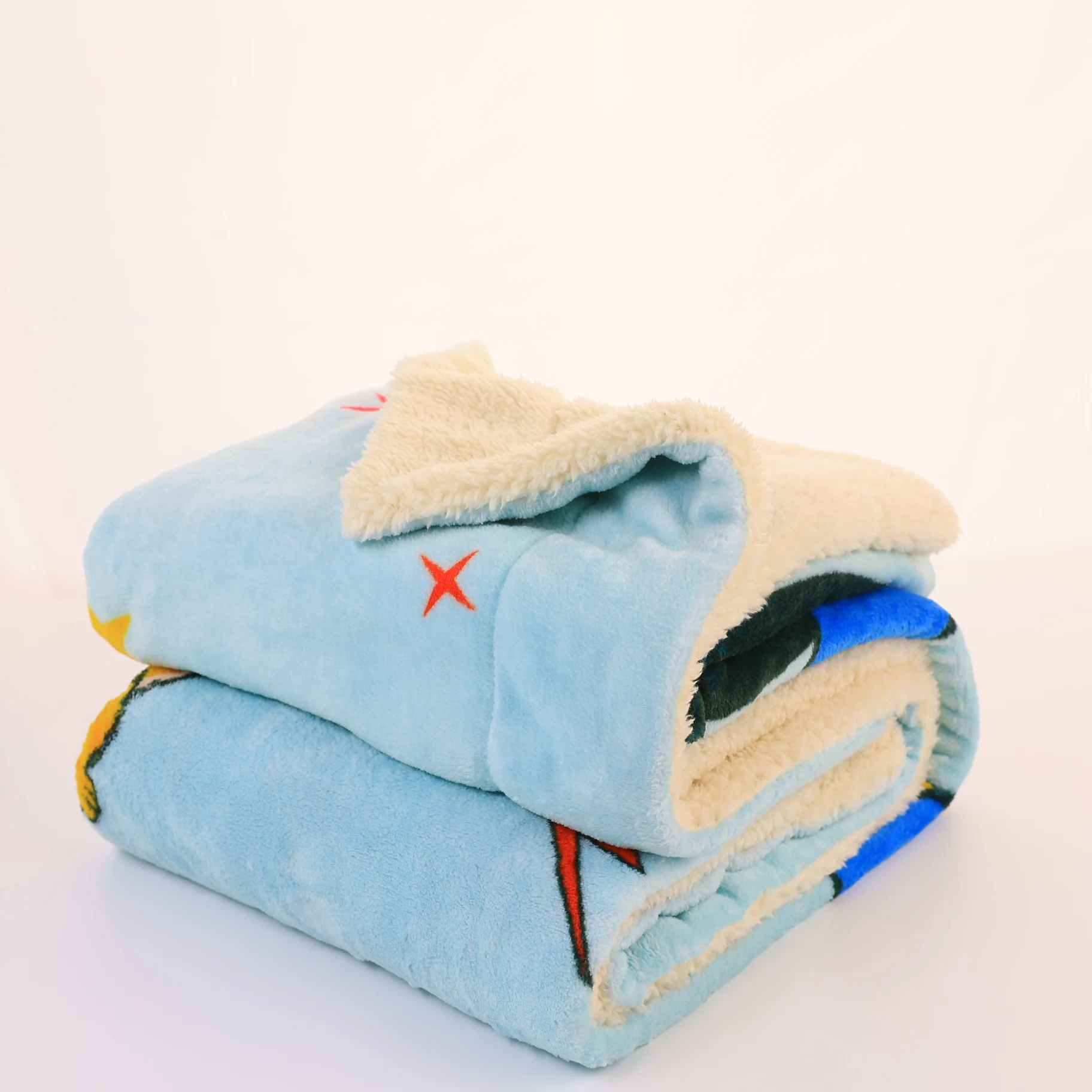 Warm Sherpa Fleece Christmas Blanket with Custom Size and Logo Soft Printed Winter Blankets