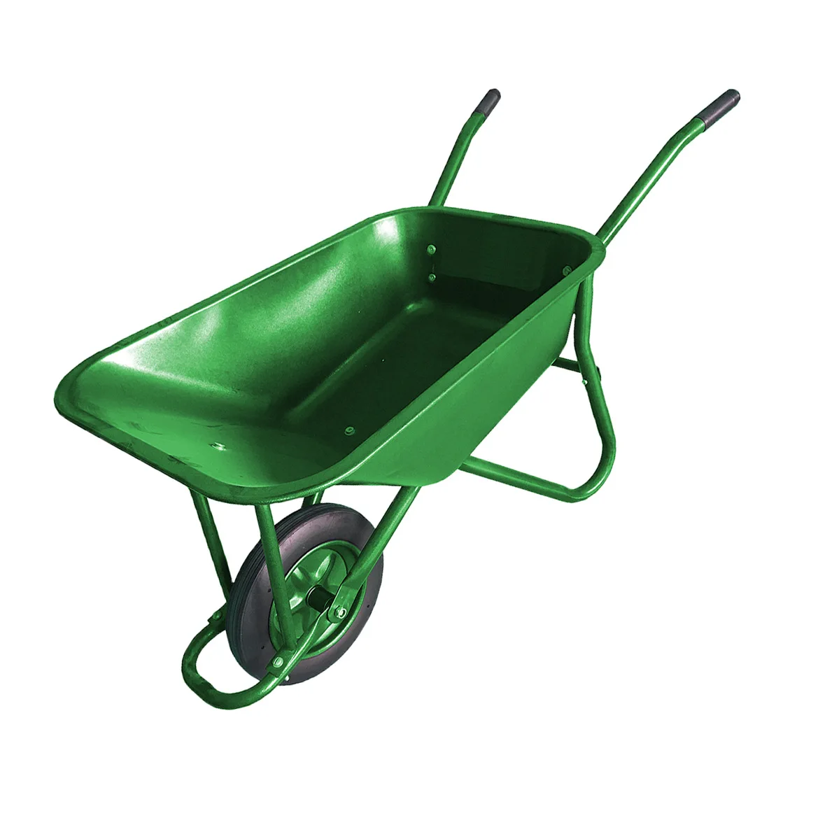 Garden construction wheelbarrow with single wheel