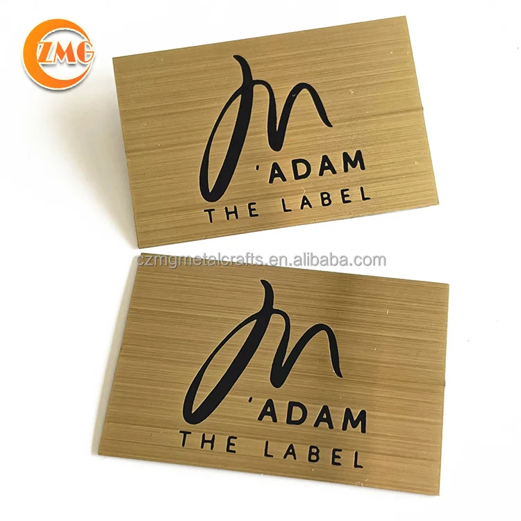 best selling photo etched brass logo plate unique small rectangle customized 3d metal sticker