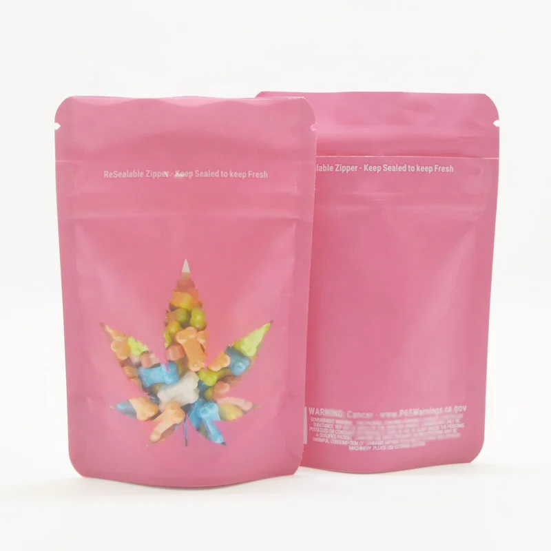 
100 pcs Child proof Bags Smell Proof Mylar Bag Flower CBD Gummy Candy Packaging Child Resistant Exit Bag Zip Lock Pouch 