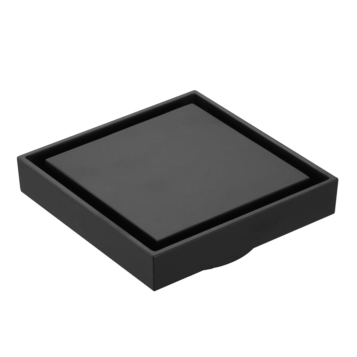 Smart Copper Square in Tile Insert Concealed Floor Brushed Brass Gold Waste Drain