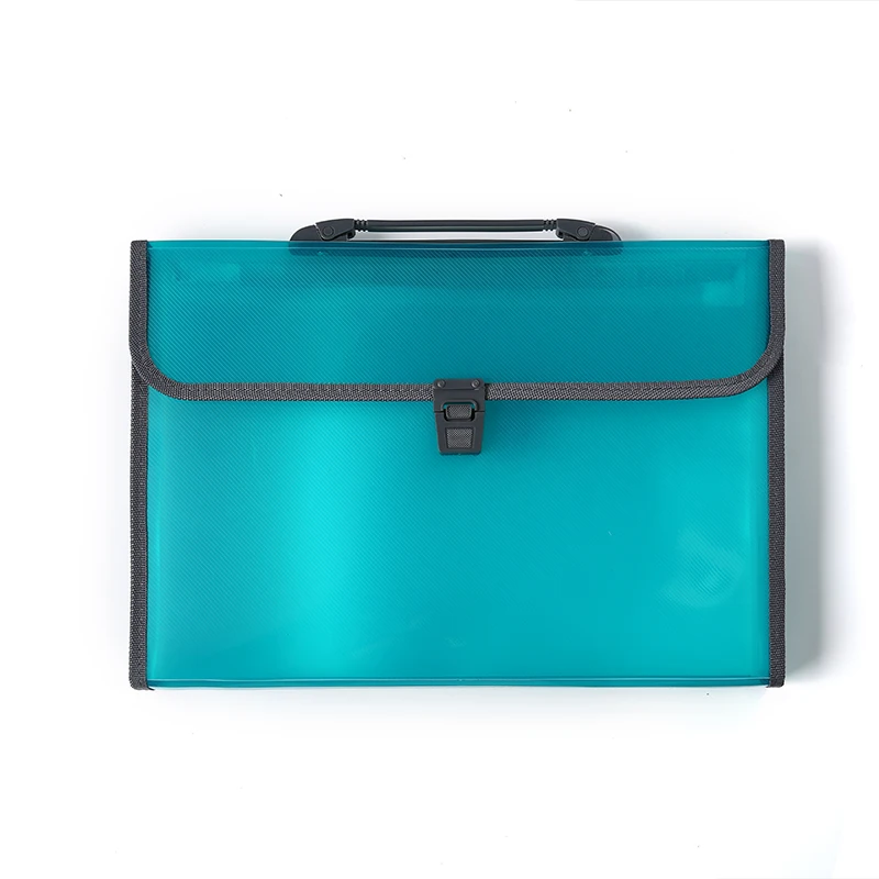 School 13 pocket a4 pp plastic clear expanding file for document,file folder