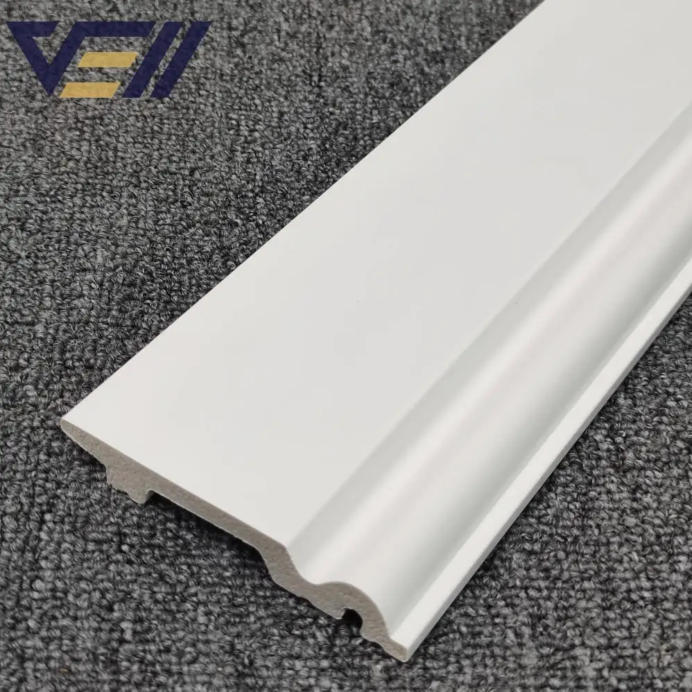 Vell China Factory Wholesale  Plastic White Skirting Board Covers For Sale Polystyrene  Baseboard Molding