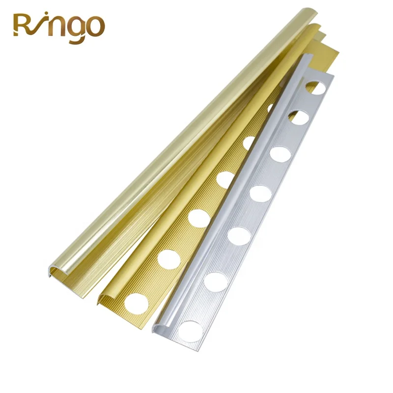 Export hot sales factory direct wholesale products durable aluminum oval edge wall tiles decor trim flexible corner edge trims