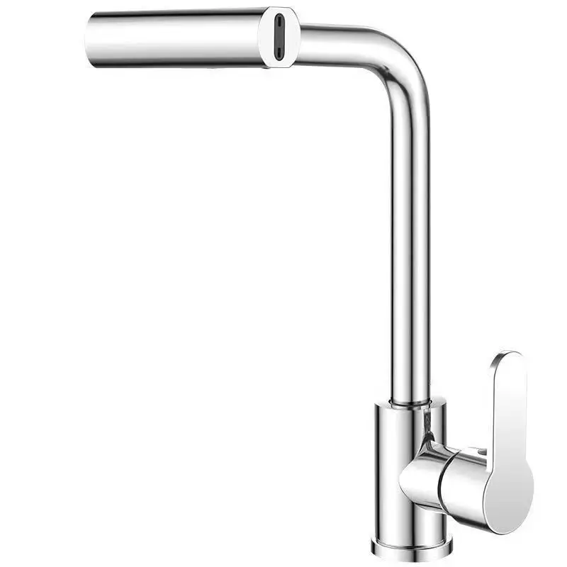 Contemporary Kitchen Faucet Ceramic Valve Core Cold Hot Water Rotary Sink Deck Single Hole Vegetable Washing Basin Four Modes