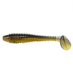 Paddle Tail Swim baits Two-Tone Color Swim Baits one color 50 Pcs Fishing Worms Soft Plastic Bass Lure Baits