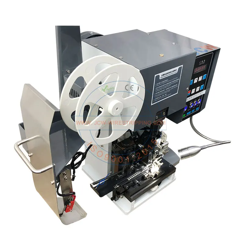 JCW-2TC Super mute wire stripping and crimping machine semi automatic rj45 cable machinery