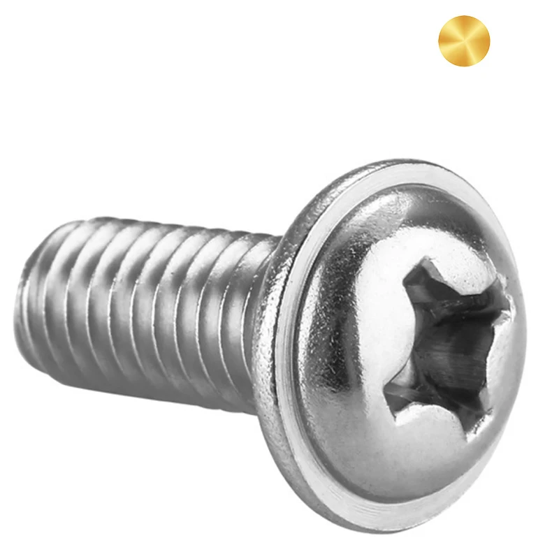 DIN967 Stainless Steel 304/316 Cross Recessed Pan Head Screw with Collar