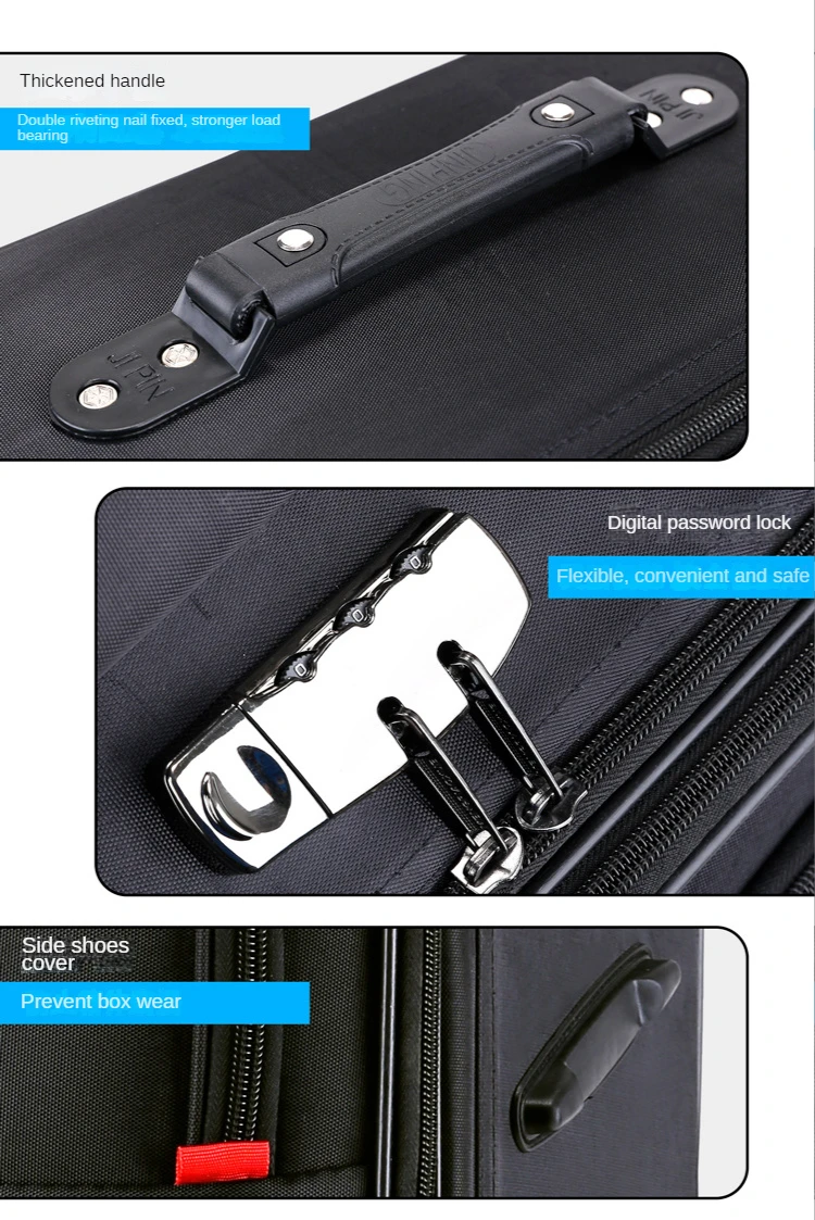 Large Capacity Men Universal Wheel Students Oxford Cloth Travel Luggage Bag Password Travel Box Business Suitcase Luggage