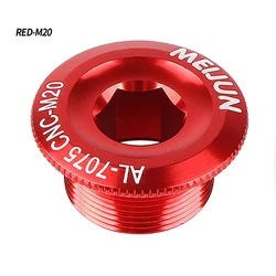 1PCS 18mm 20mm Mountain Bike Aluminum Alloy CNC Screw Crank Cover Hollow One Crankset BB Bottom Shaft Decorative Cover