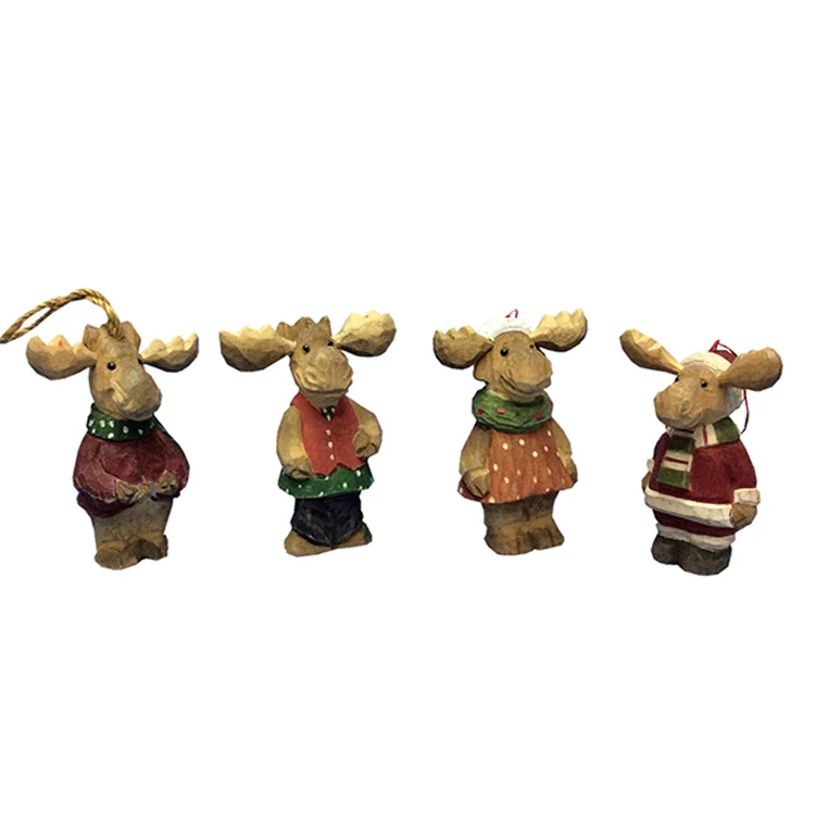 Wholesale and retail manufacturers for sale abstract wooden christmas deer statues