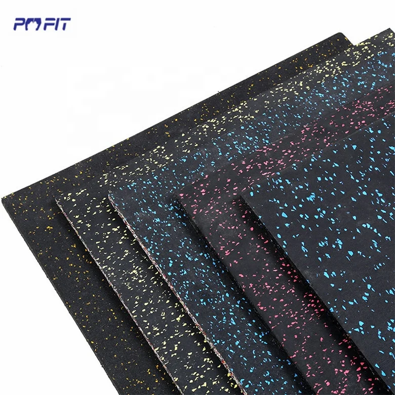 Commercial used gym rubber mat 50*50cm 100*100cm epdm fitness gym floor gym rubber floor for playground