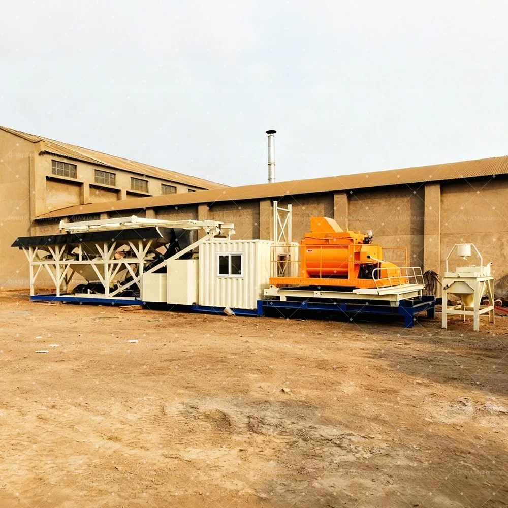 Доверенный бетонный завод MHZS60 JS1000 смеситель 60 м3/ч высококачественное оборудование долговечность