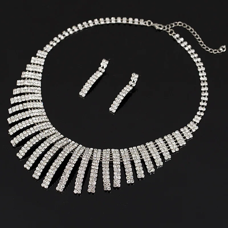 New Fashion Women Wedding Party Jewelry Set Necklace Earring Bridal Sets