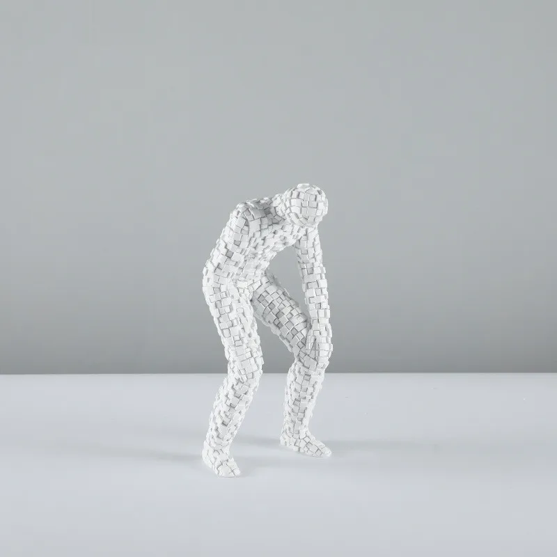 2022 Nordic Hotel Personality Furnishings Mosaic Abstract Characters Resin Home Decoration