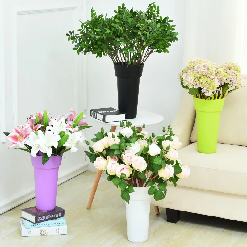 European Style Plastic Flowering Bucket Florist Flower Pot Household Planting Flower Bucket flowerpot plastic