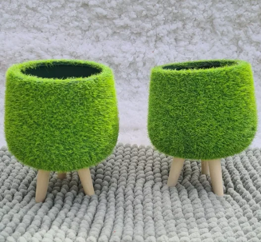 wholesale Indoor Home Decor Garden simulation moss Plant Pots Green Flower Planter