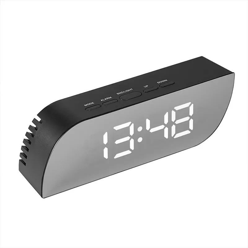 Large LED Digital Display Mirror Alarm Clock  for Bedroom
