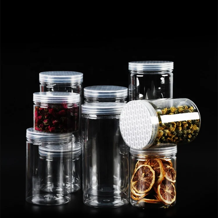 Food container 50ml 80ml 100ml 120ml 250ml 300ml 400ml 500ml clear plastic PET jar with lids