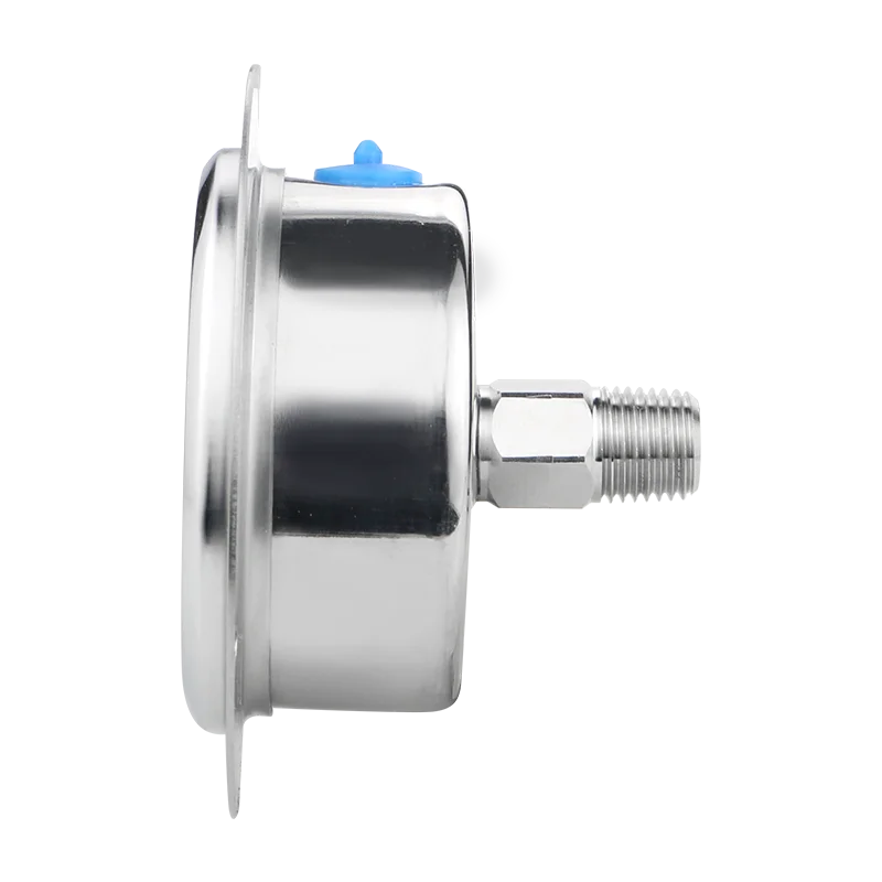 NPT1/4 60mm pressure gauge air pressure gauge 0-16bari rear mounting front flange pressure gauge