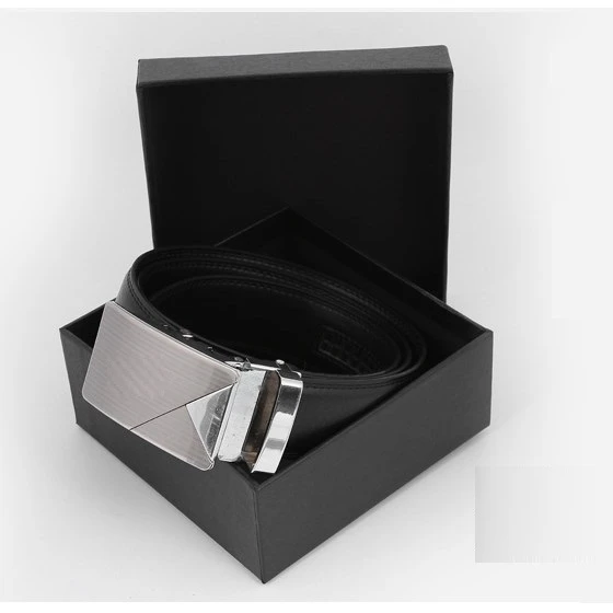 Недорогая пустая жесткая картонная крышка и подарочная коробка с индивидуальным дизайном для кожаных изделий Мужская упаковочная кожаного