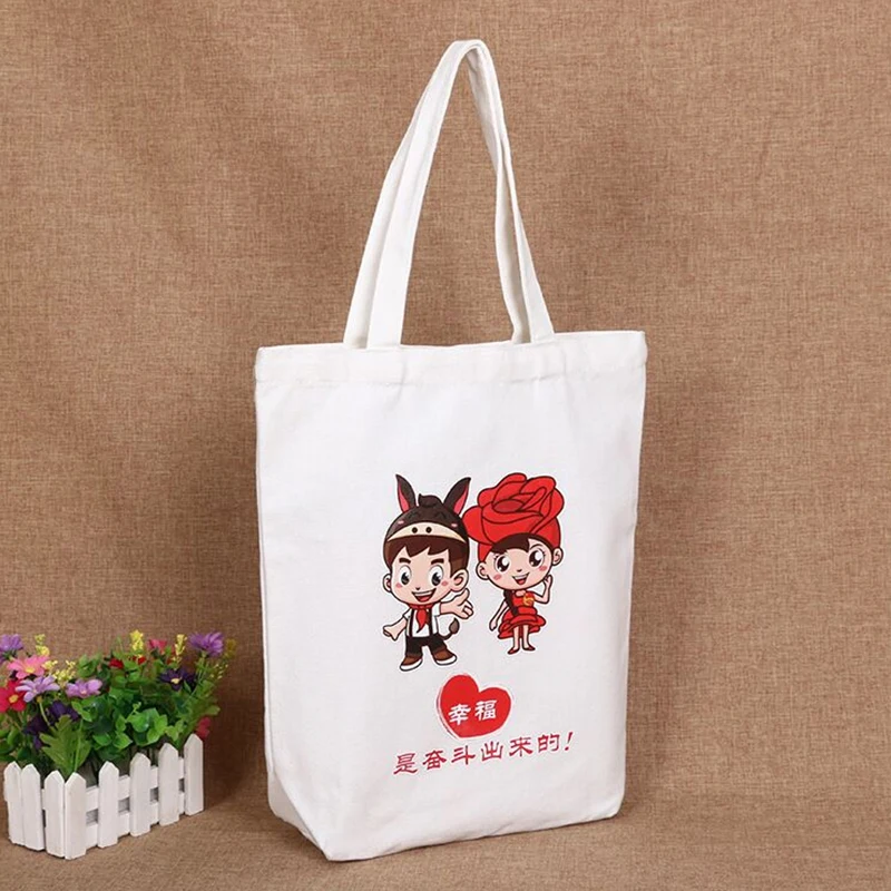 Shopping Bags Wholesale Plain Organic Reusable Foldable Custom Design Print Cotton Canvas Tote Bag