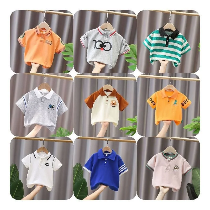 high quality breathable customize color short sleeve polo shirt of school students children clothes boys kids clothes for kids