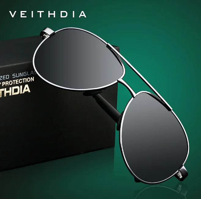 VEITHDIA Aluminum Magnesium Sunglasses Sports Polarized Sun Glasses UV400 Outdoor Driving Eyewear Custom Logo V1306