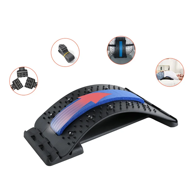 ABS PP NBR massage relieve back pain office chair/car driving low back back lumbar support with Physiotherapy magnet