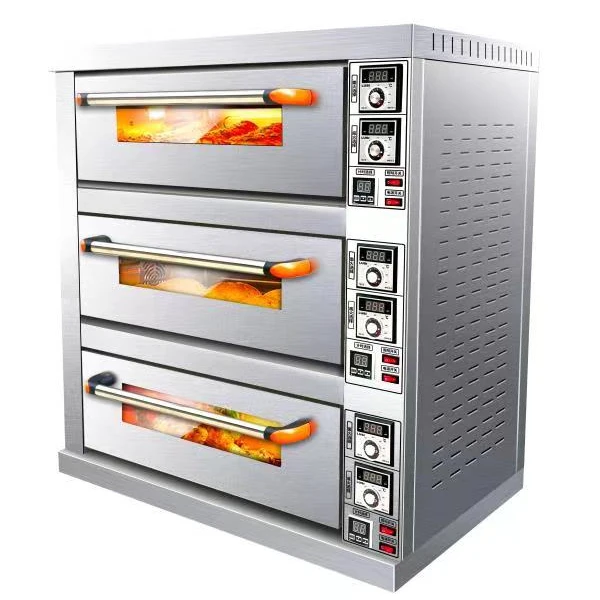 
commercial bakery oven electric 3 trays deck oven 