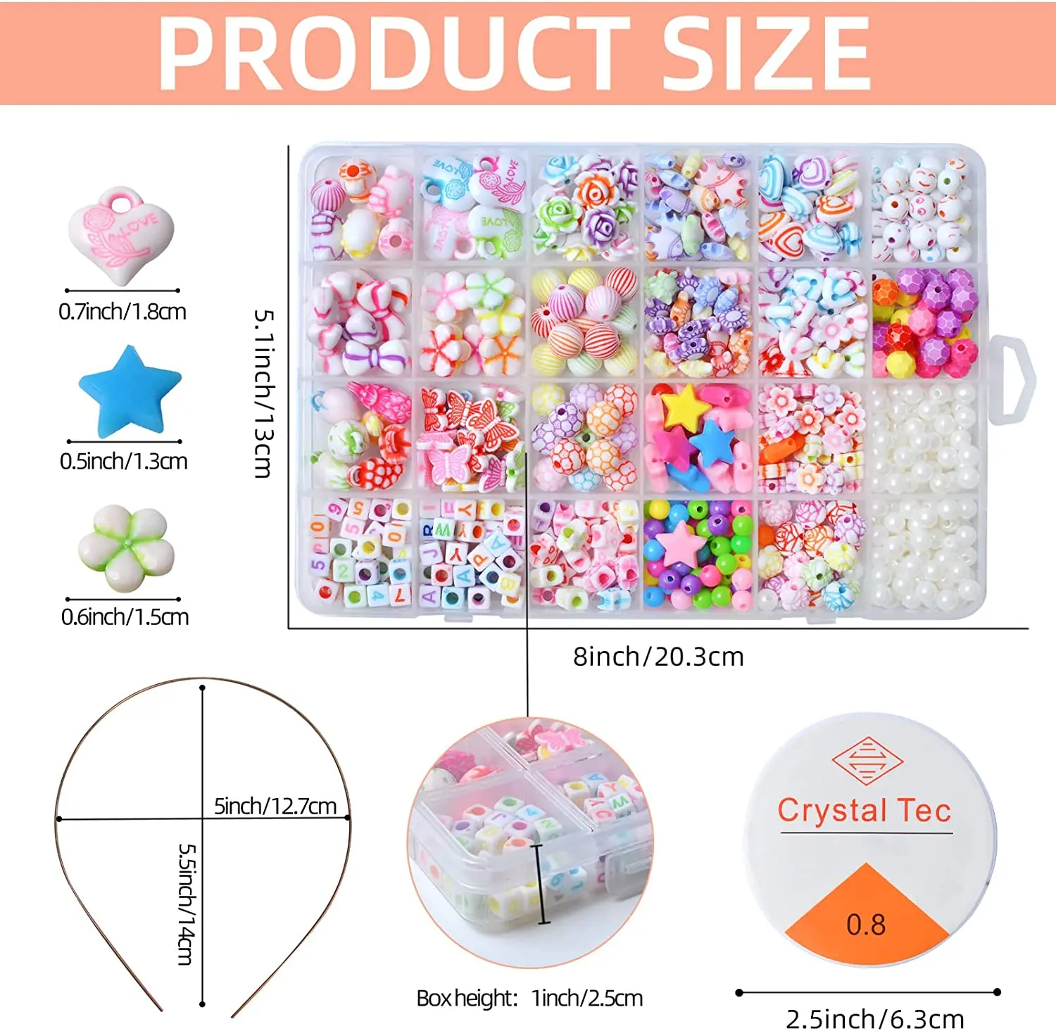 DIY necklace bracelet hairband making kit for kids girl plastic beads art and craft for jewelry making supplies wholesale