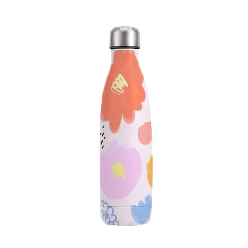 GZYSL 500ml 17OZ Stainless Steel Water-proof Cup Vacuum Flasks Thermos Tumbler Powder Coating Cola Bottle