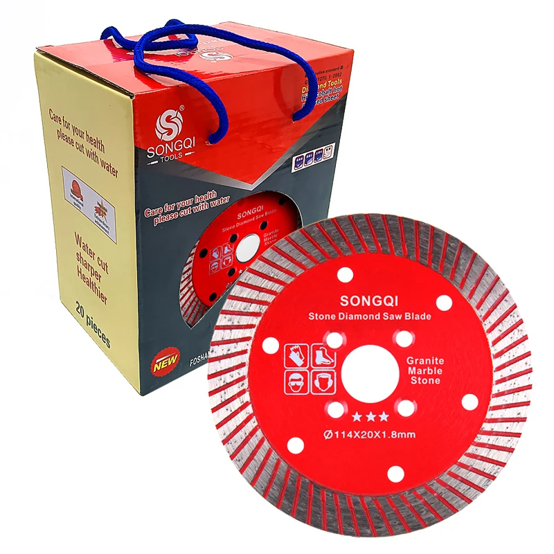Diamond Saw Blade Granite SONGQI 4 1/2 Inch Diamond Saw Cutting Blade Diamond Saw Blade for Cutting Marble and Granite