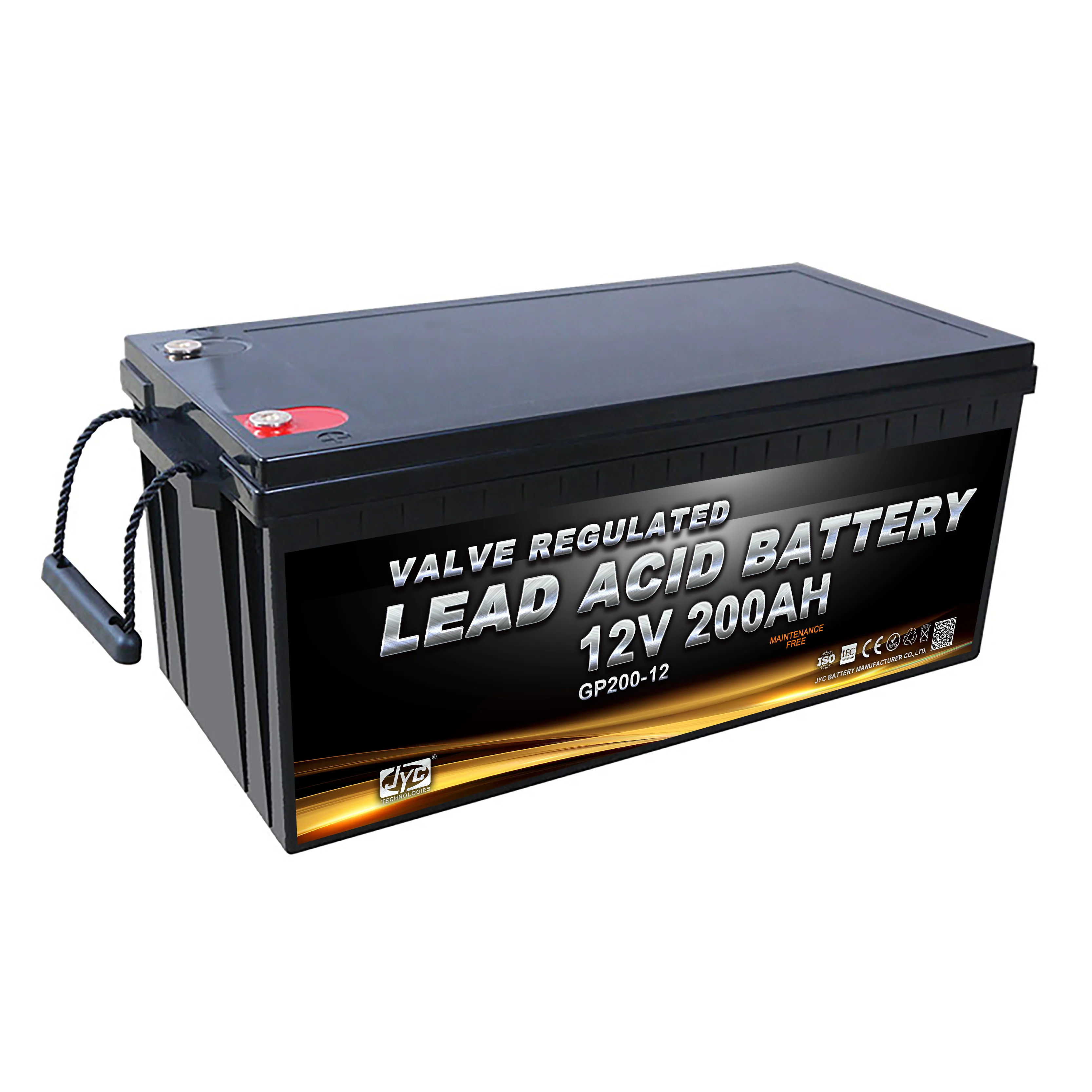 JYC Solar and wind energy storage 12v solar battery 200ah for UPS